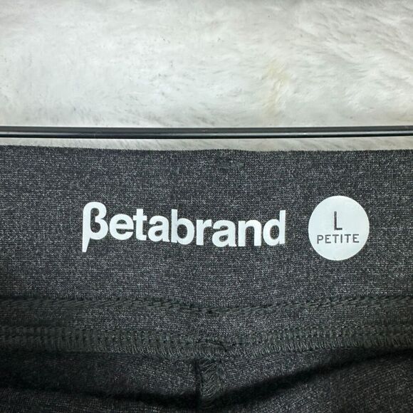 Betabrand Classic Dress Pant Yoga Pant Straight Leg Size Large Petite Charcoal - Picture 6 of 7